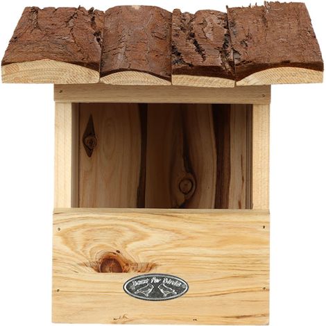 Esschert Design Nistkasten für Rotkehlchen mit Rindendach (1/4)