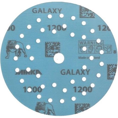 Mirka disque abrasif GALAXY Grip Multifit ( 4000845337 ) 125 mm grain 1200 céramique/corindon nombre de trous 72 50 pièces