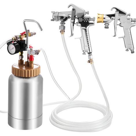 Mophorn Serbatoio a Pressione da 2 L per Verniciatura, Sistema Pneumatico con Due Tubi e 3 Comandi Regolabili per Mobili e Auto (1/5)