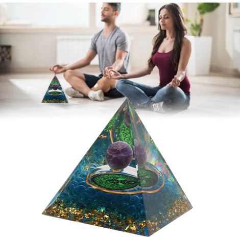 Pyramide Cristal Époxy 6CM - Pyramide Énergétique Purification Méditation Déco Maison 168g (1/5)