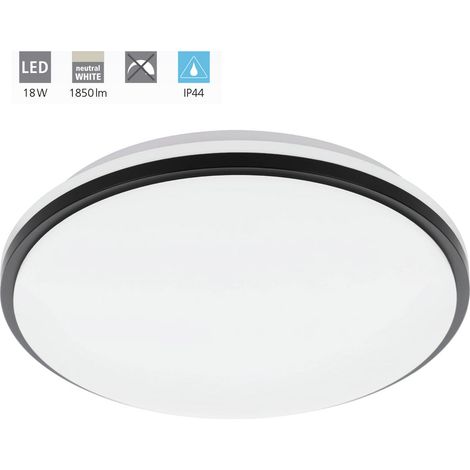 Plafoniera Contemporanea Pinetto Acciaio Bianco Luce Led Integrato 15,6W Ip44 (1/5)