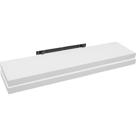 WOLTU 2x Floating Shelf Storage Display Unit Wall Mounted bookcases Unit White 120 cm