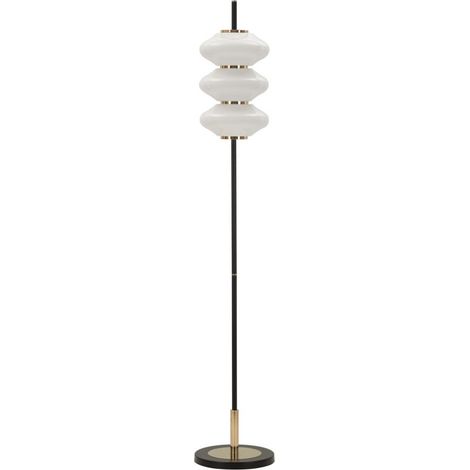 Lampadaire Design "Vintage" 168cm Blanc & Noir