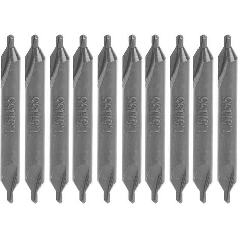 HSS-Zentrierbohrer Typ A für Edelstahl-Gesenke, spiralförmig, für jedes Gelände geeignet, 1,5 mm, 10 Stück (1/5)