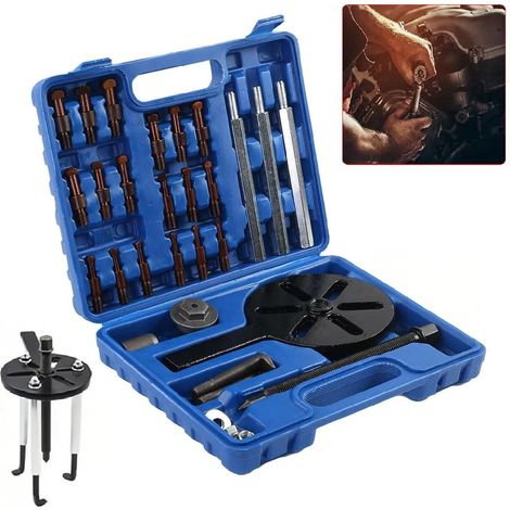 Extracteur de roulement intérieur 34 pièces avec mallette, kit extracteur de roulement mécanique en acier carbone trempé pour roulements 6005 à 6310 (1/5)