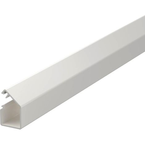 OBO Bettermann Minic Canal con pellicola adesiva e parte superiore a cerniera 12x12x2000 Cloruro di polivinile bianco puro RAL 9010, 6150284