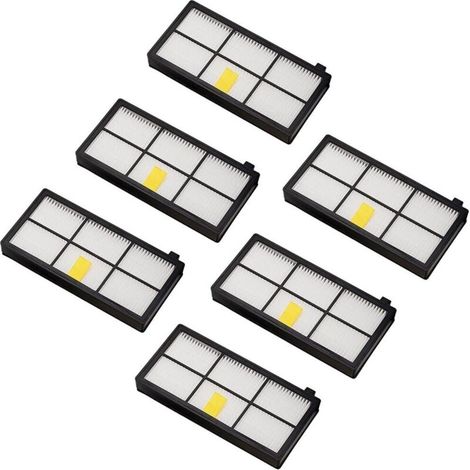 Ersatzfilter für iRobot Roomba Serien 800 und 900, 980, 966, 960, 865, 870, 875, 876. Ersatzteile, 6 Stück. (1/4)
