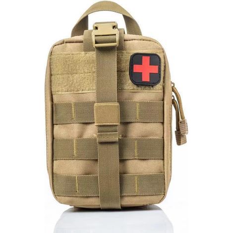 Trousse de premiers secours, trousse de survie, sac de premiers secours, sac médical d'urgence pour le camping sur le lieu de travail (vide), (1/4)