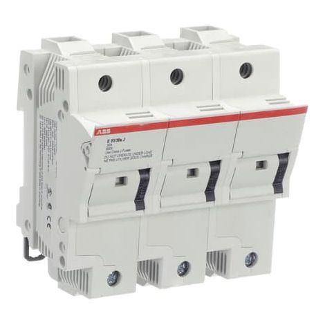 Porte Fusible E 93/30s Classe J 3P -30A 600V AC/DC av. indicateur fusion 2CSM204772R1801 ABB T235513 (1/3)