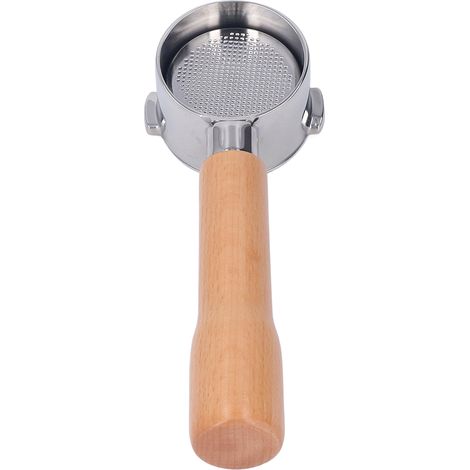 Porte-filtre 51 mm à 2 oreilles, sans fond, en acier inoxydable, pour cafetière Delonghi ECO310 C1. (1/5)