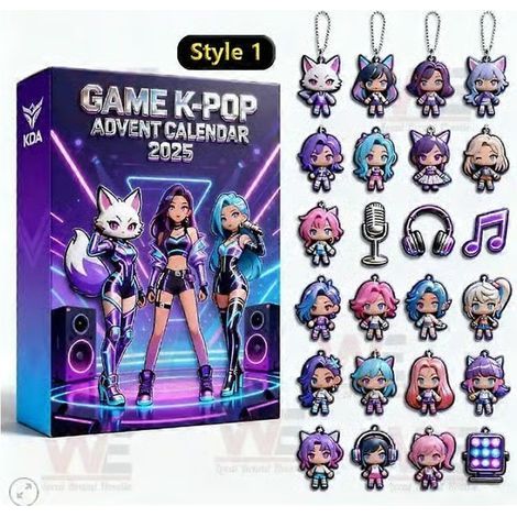 2026 KPop Devil Hunter calendrier de l'Avent nouvelle édition boîte aveugle décoration de sapin de Noël pendentif acrylique (1/4)