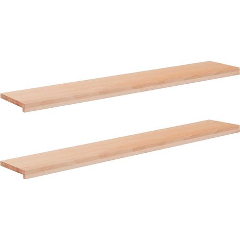 Appuis de fenêtre 2 pc Naturel 160 x 30 x 2 cm – meuble de rangement (1/5)