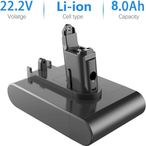 Batterie POWTREE [Type B] améliorée de 8 000 mAh et 22,2 V, compatible avec les batteries Dyson DC35 et les aspirateurs à main Animal DC31, DC34, DC35, DC44 et DC56 (non compatible avec le type A). (9 (1/5)