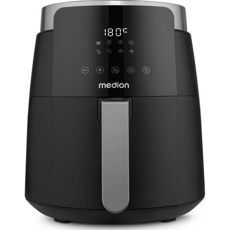 Heißluftfritteuse - MEDION - MD13030 - 4,7 L - Digital - 1500 W - Schwarz