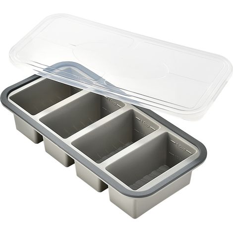 Récipient de conservation alimentaire carré de grande capacité avec couvercle à clapet (pour la pâtisserie) (1/4)