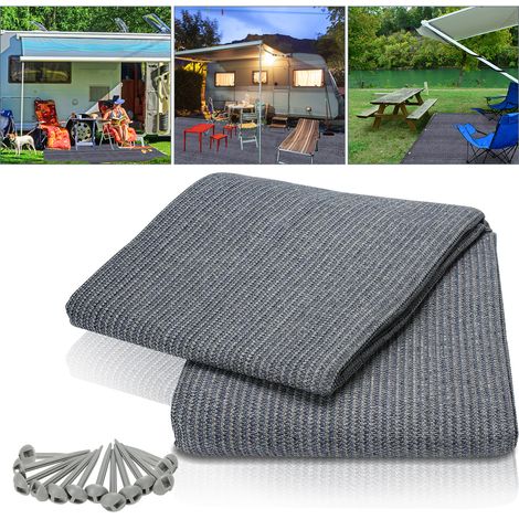 SWANEW Stuoia per tenda da campeggio, Stuoia per tenda da campeggio, Stuoia per tenda da campeggio, Telo da terra per caravan 250x300CM,Grigio