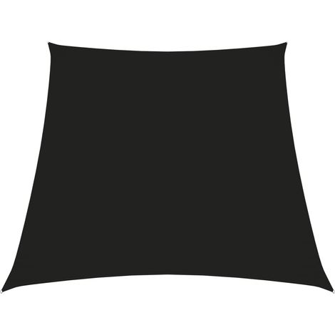 Sonnensegel Oxford-Gewebe Trapezförmig 2/4x3 m Schwarz