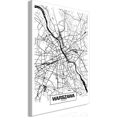 Abbildung – Stadtplan: Warschau (1-teilig) vertikal (1/3)