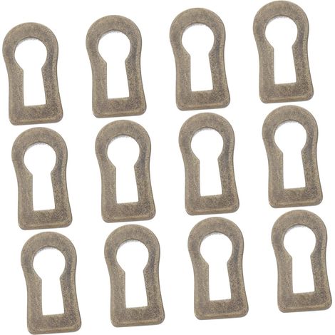 Lot de 12 plaques recouvrement ovales pour serrures portes (1/5)
