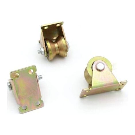 Pair 3 Pièce Roues colorées à rainure en forme de V, rouleaux de porte coulissante, utilisées pour les portes coulissantes, les chariots mécaniques et les établis mobiles 32×57×40mm (1/4)