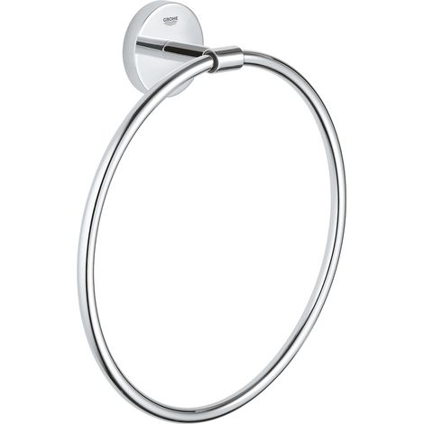 GROHE 40460001 Baucosmopolitan Towel Ring, Chrome Finish