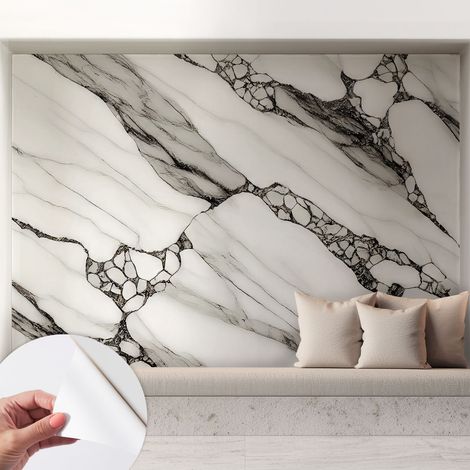 Papier peint autocollant adhésif avec imprimé motifs uniques apparence moderne Motif en pierre 208x146 cm (1/5)