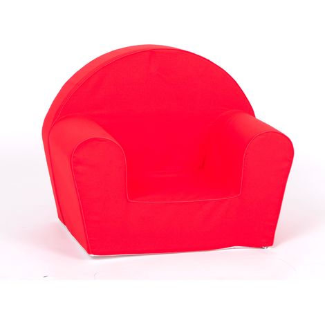 Poltroncina per Bambini 42x31x50 cm in Tessuto Cotone Rosso (1/2)
