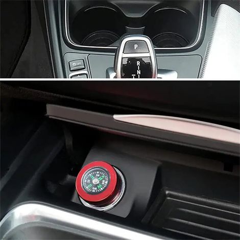New metal cigarette lighter cover, universal for cars and motorcycles, compass-style car cigarette lighter dust cover. (1/4)