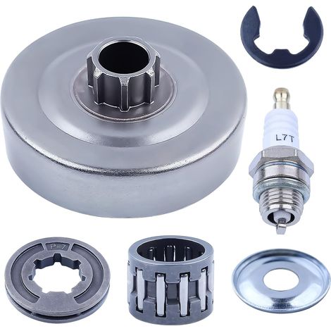 Roue de tambour d'embrayage Transmission par chaîne 3/8 pouces 7T Adefol, cage à aiguilles pour Stihl 017 018 MS170 MS180 MS 180 170 Série (1/5)