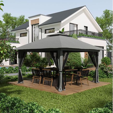 gazebo pieghevole 392x392 regolabile UV50+ HAVRYA (1/4)