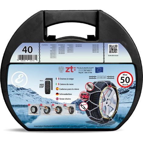 Catene Da Neve In Metallo 9 mm Omologate TUV e GS Onorm Montaggio Rapido Per Auto Macchina Furgone SUV Con Tensionatore Autobloccante - Misura: Misura 30