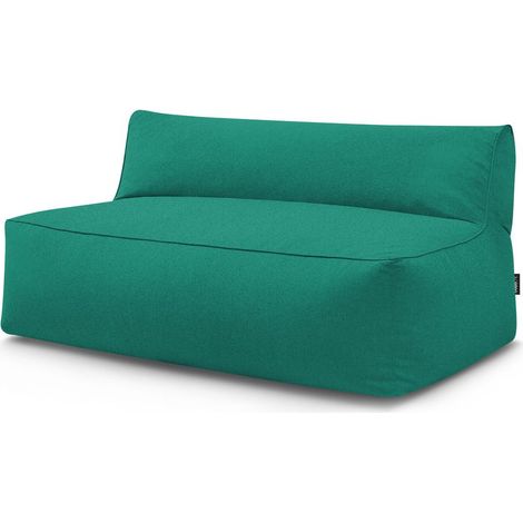 BOBOCHIC - Chauffeuse 2 places sans accoudoir pour canapé de jardin modulable RIVIERA Bleu clair (1/4)