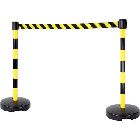 PROVOST - Poteaux à sangle étirable Provost - Lot de 2 (PVC, 100 cm)