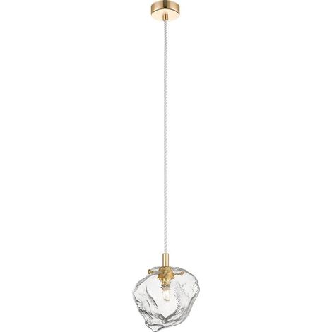 Zumaline ROCK Schlanke Pendel-Deckenleuchte, Gold, 1x G9