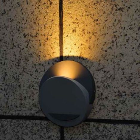 Applique murale extérieure anthracite 177x160mm LED indirecte 3W 3000K 300lm IP44 Gea ARLUX (1/4)