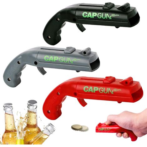 Lot de 3 décapsuleurs pistolet, amusants et originaux, pour bière, fête, bar ou maison. (1/5)