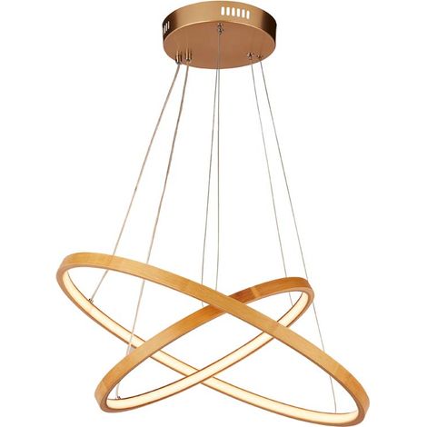 Searchlight Eternity Suspension LED Plafond Bambou Naturel & Métal Doré