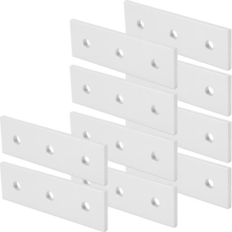 10 pièces Plaque de Jonction Plate en Aluminium pour Profilés 3030, 3 Trous