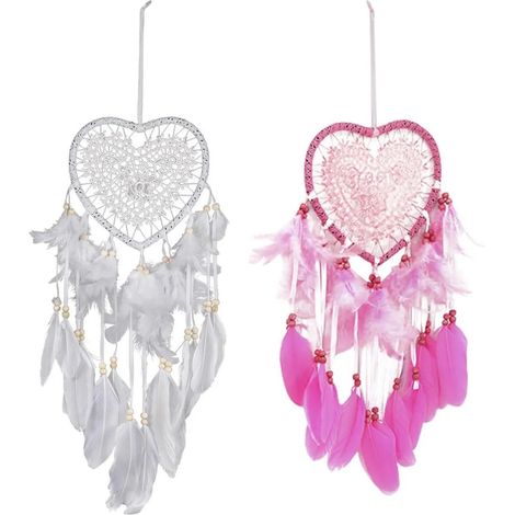 2pcs avec des plumes en forme de cœur de la teinture de rêve de la teinture de mur de teinture de rêve de teinture de chambre (1/5)