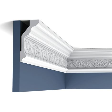 Orac – C303 floral coving moulding 14.4cm height – Lightweight polyurethane – For Victorian and Edwardian style rooms – Easy installation (1/5)