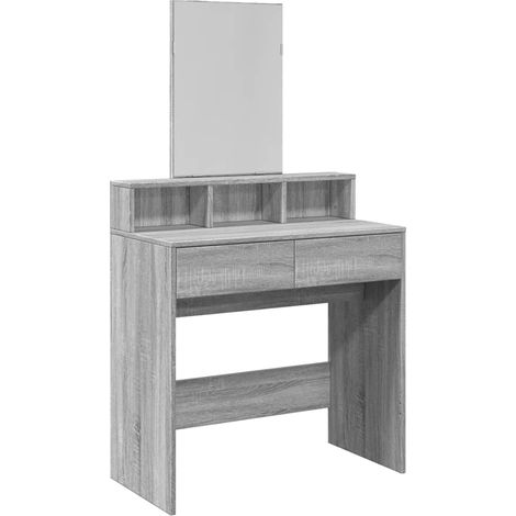 Maison Exclusive - Schminktisch mit Spiegel Grau Sonoma 80x41x144