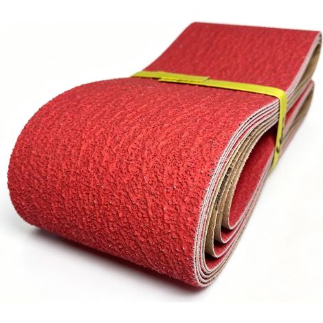 Lot de 4 bandes abrasives céramiques 100x915 mm Grain 40 (1/4)