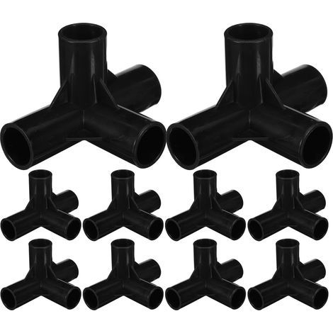 10 Pièces Connecteur Quatre Voies en Plastique Noir pour Organisateur de Placard et Armoire, Compatible Polyvalent (1/5)