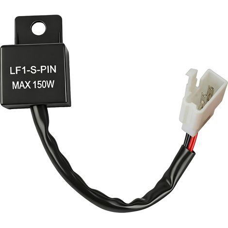 Relè lampeggiatore LED per moto LF1-S-PIN a 2 pin da 12 V, max 150 W, 12 Volt, relè lampeggiatore LED universale, indipendente dal carico per auto, moto e veicoli (1/5)