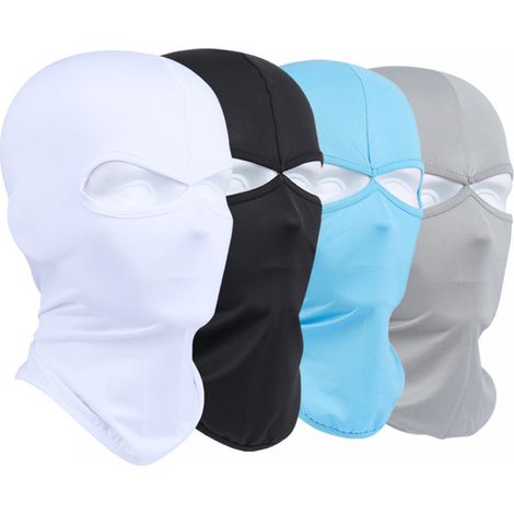 Lot de 4 cagoules, polyester respirant, conception 2 trous, élastique unisexe, pour moto vélo ski (1/5)