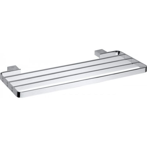 Etagère rectangulaire, porte-serviettes VIA en chrome 50 x2 x20,5 cm (1/4)