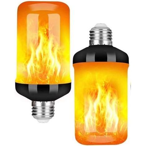 Ampoule À Flamme - E27 - 5 W - 4 Modes Dont Capteur De Gravité - Pour Décoration Intérieure Extérieure Bar Fête - 2 Pièces (1/5)