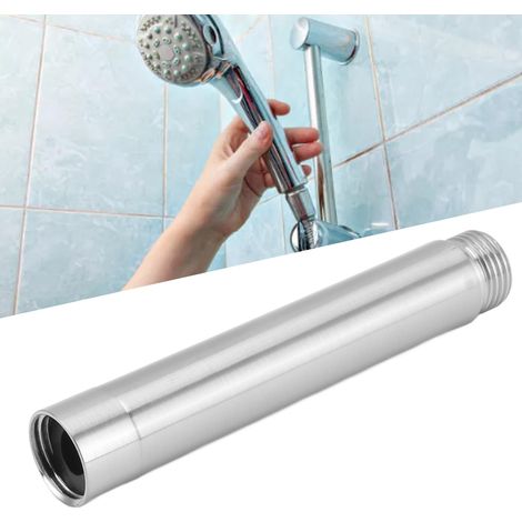 Manguera de extensión de ducha de acero inoxidable de 4 pulgadas: extensión de ducha para aumentar la altura de la ducha. (1/5)