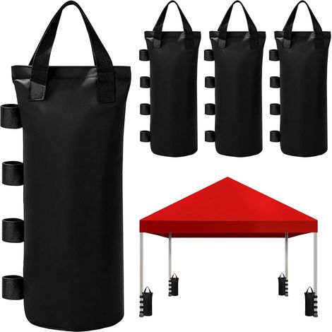 Lot de 4 sacs de sable pour tonnelle Oxford 800D Sacs de sable résistants au vent pour maintenir des pieds robustes de tente, terrasse, jardin, plage, camping (1/5)