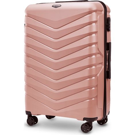 Maleta grande Wings PHOENIX 2.0 de polipropileno de 71 cm (28") color oro rosa.